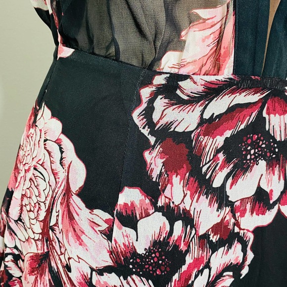 Keepsake The Label Floral Dress Open Back High Low Women Small Femme Luxe - Picture 12 of 12